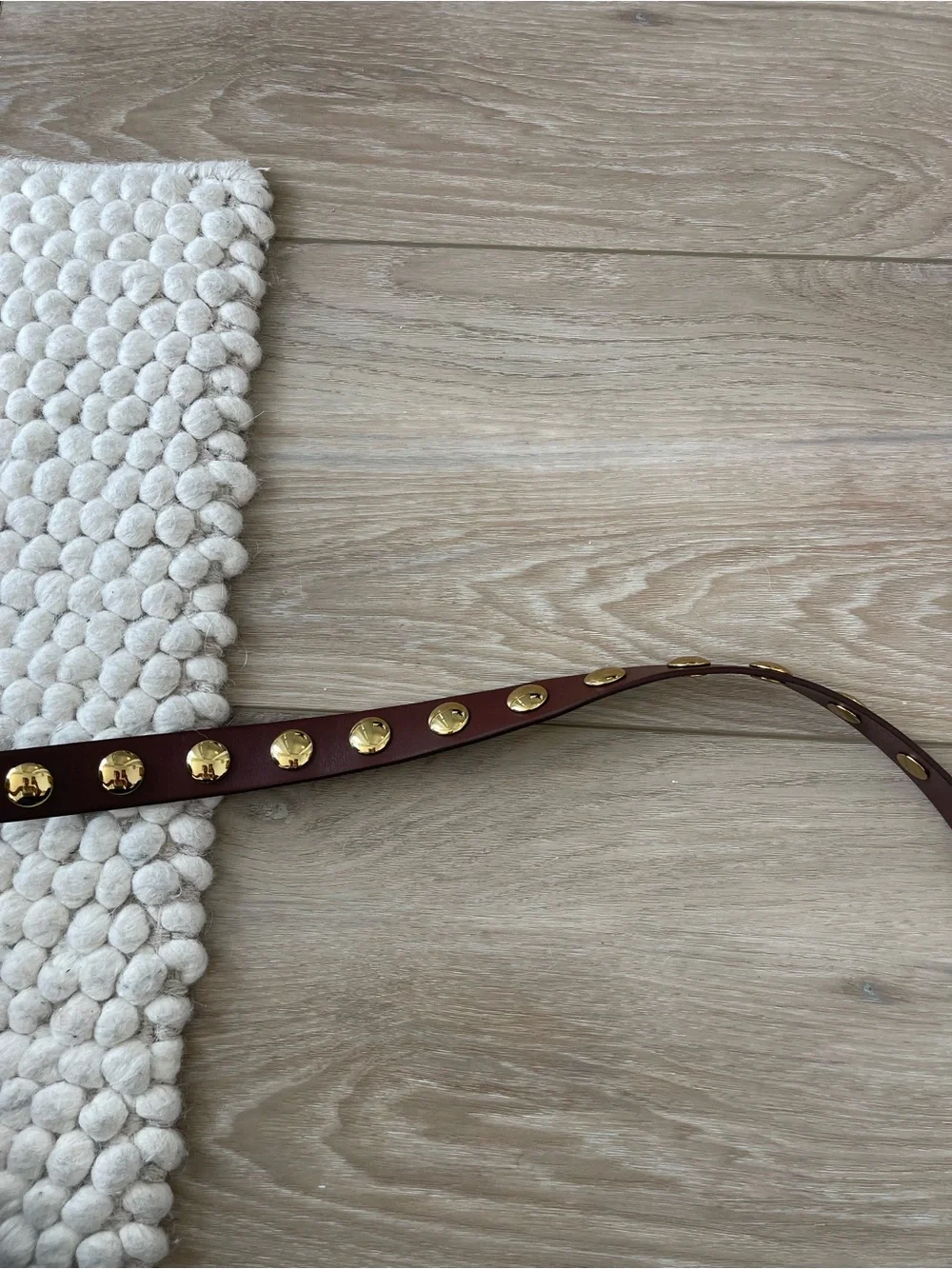 Madewell Brown Gold Studded Belt